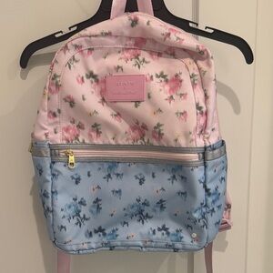 STATE x LoveShackFancy Pink & Blue Mixed Print Kane Double Pocket Backpack